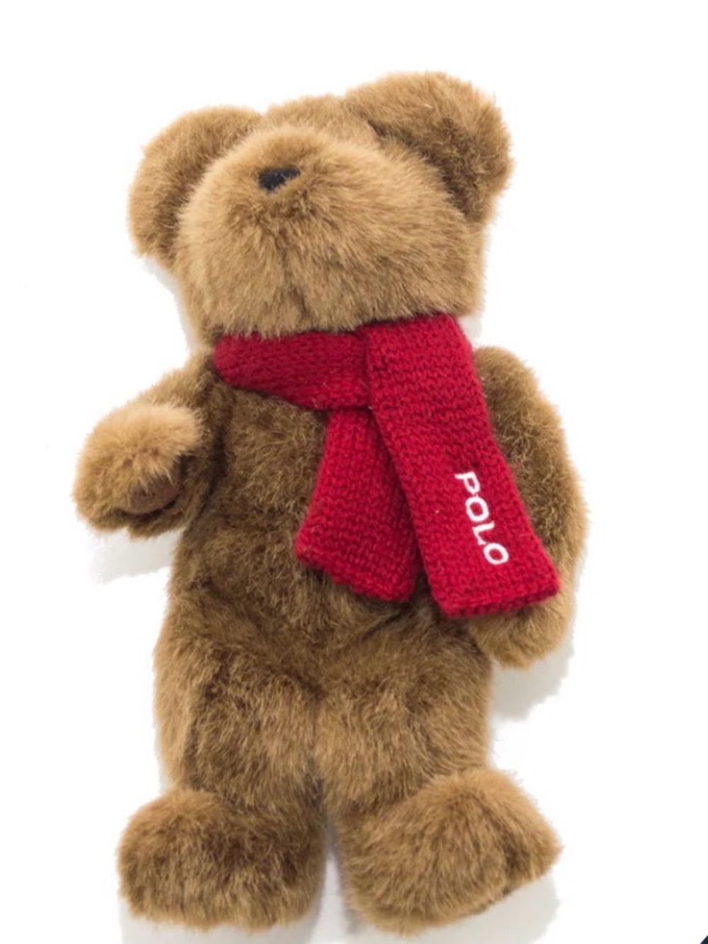 Polo by Ralph Lauren Brown Plush Bear with Red Scarf